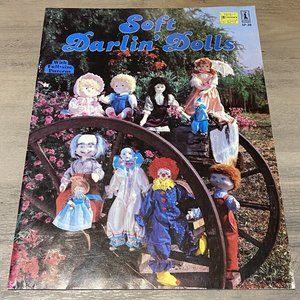 Vintage Soft Darlin' Doll Sculpture Rag Sewing Pattern Book UNCUT 17 Dolls 80s